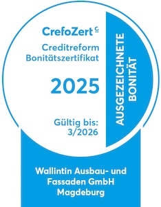 Creditreform CrefoZert Zertifikat der Wallintin Ausbau- und Fassaden GmbH